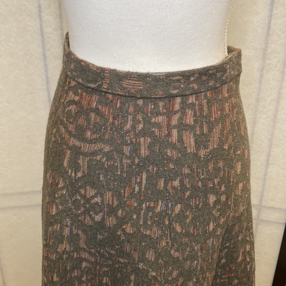 Peruvian Connection Alpaca Wool Blend Pull On MIDI Skirt Large - Picture 2 of 6